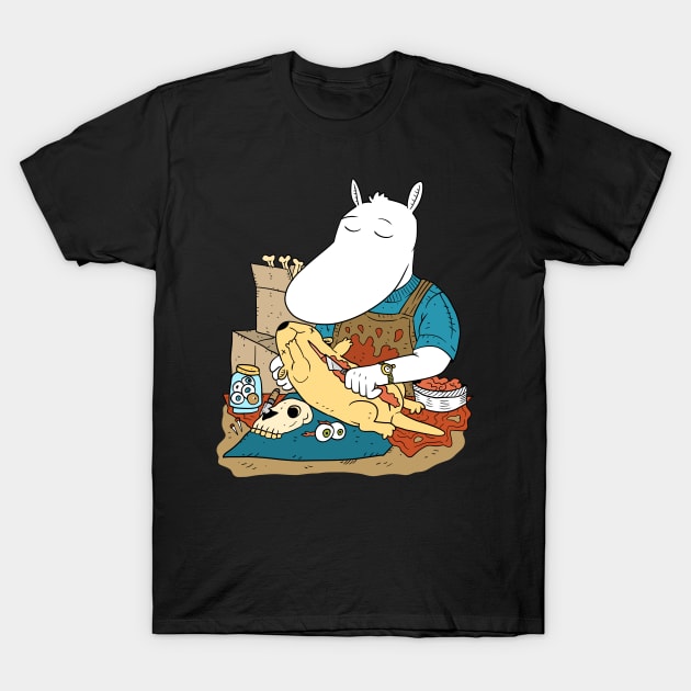 cute character doing taxidermy. T-Shirt by JJadx